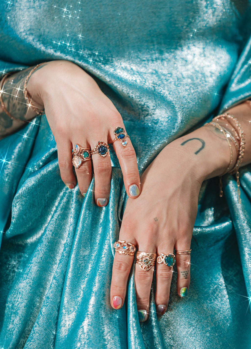 Glittering Lunar Orbit Ring