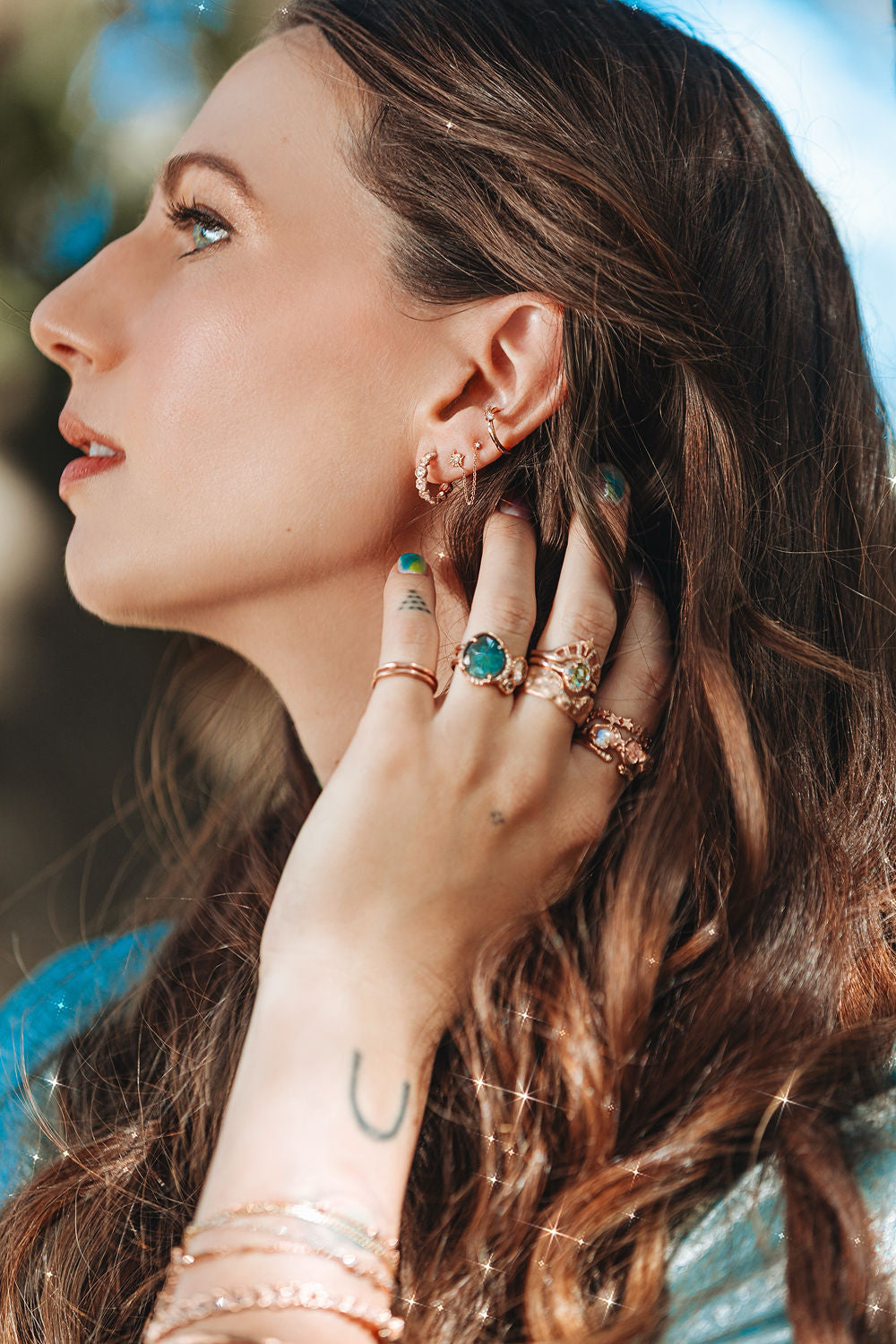 Rose Cut Diamond Earrings