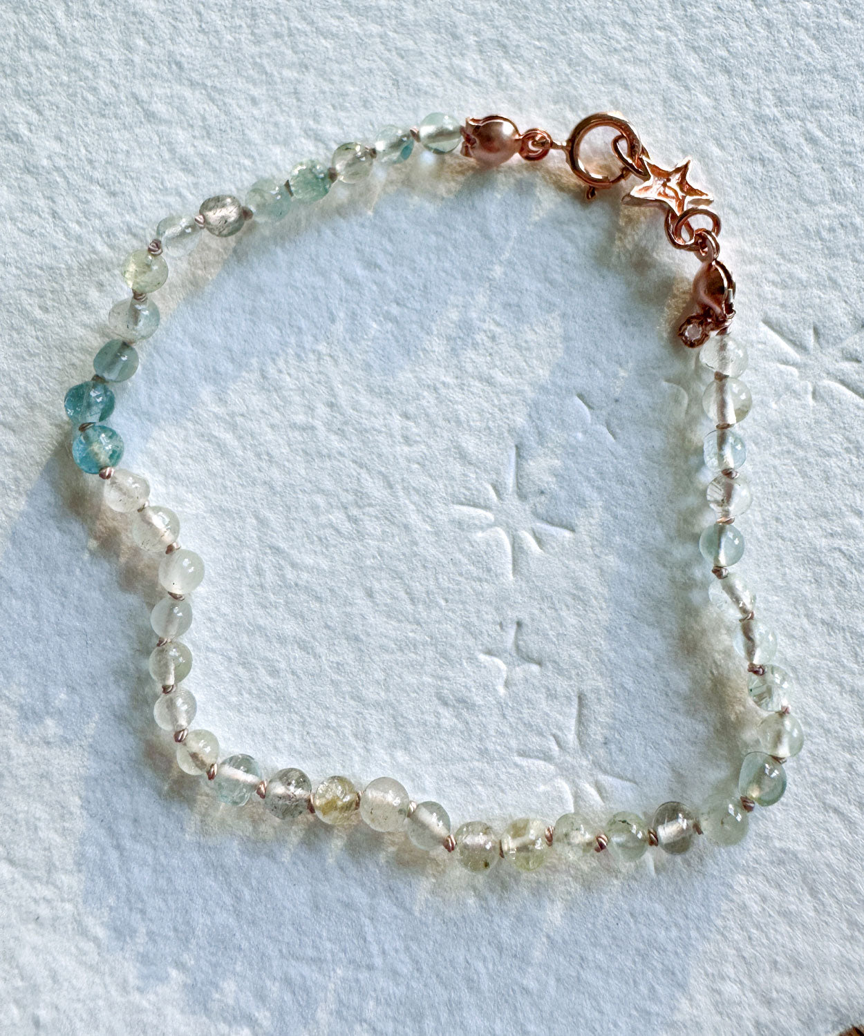 Glowy Morganite Faceted Bead Bracelet