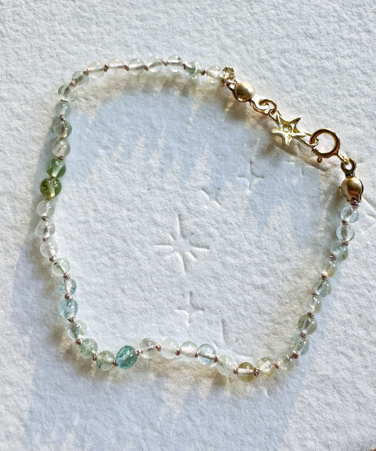 Glowy Morganite Faceted Bead Bracelet