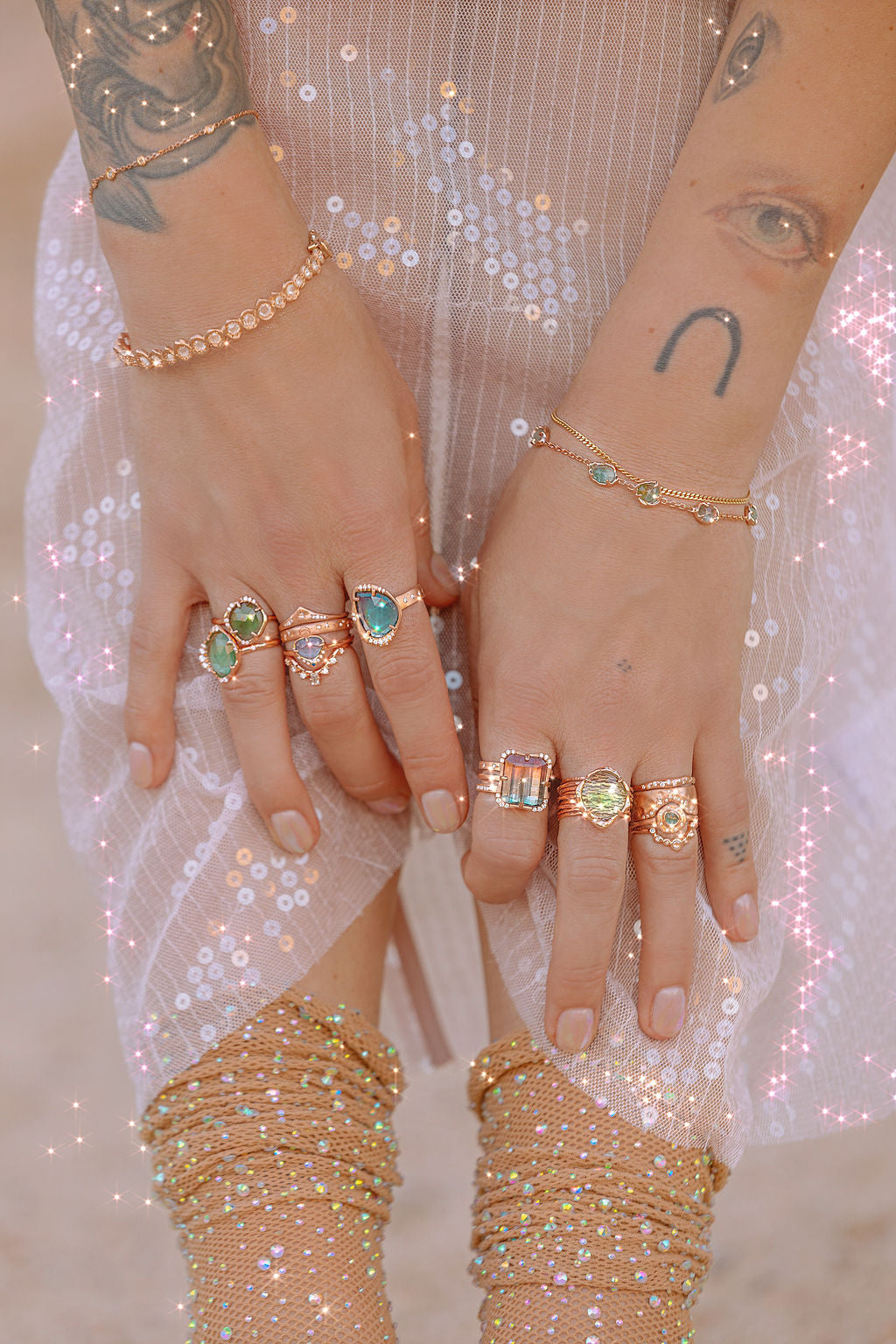 Trailing Diamond Stacking Band