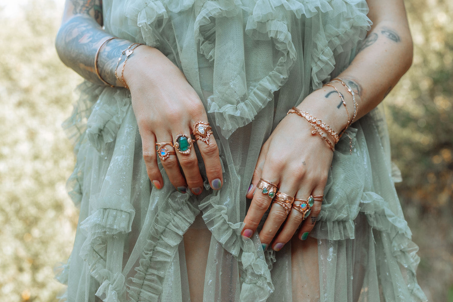 Galactic Emerald Ray of Light Band