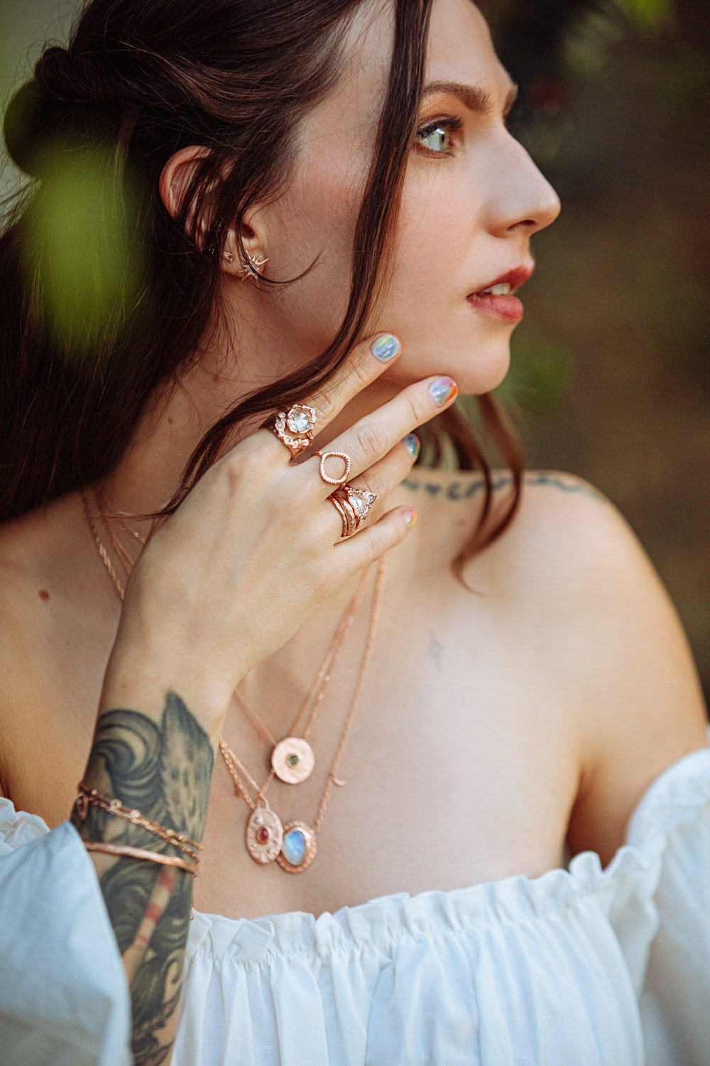 Moon-Glow Charm Necklace