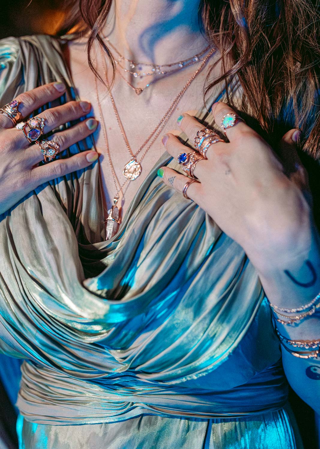 Infinite Love Blue Sapphire Cushion Ring