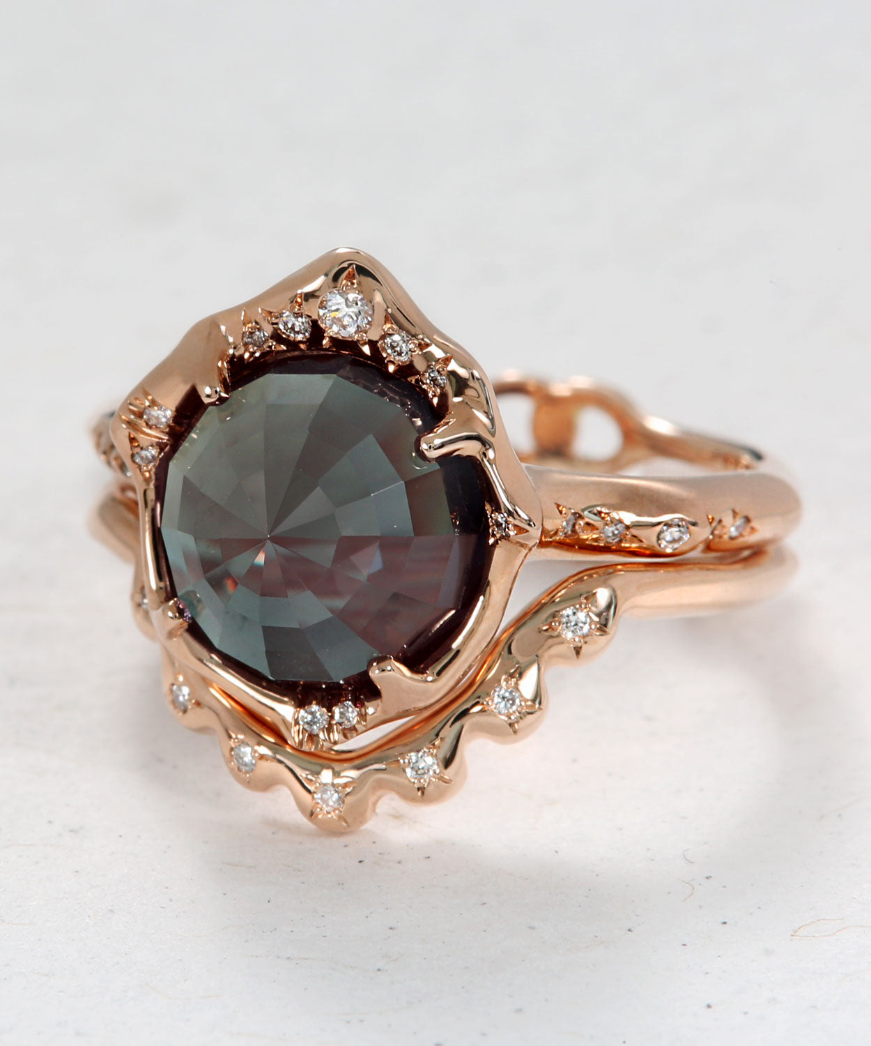 Infinite Love Alexandrite Light and Scallop Stack