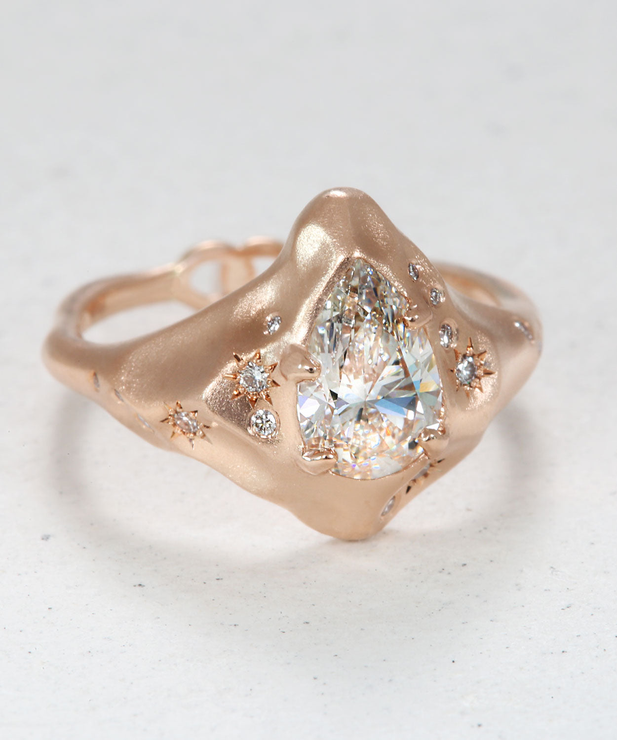 Infinite Love Pear Shape Diamond Engagement Ring