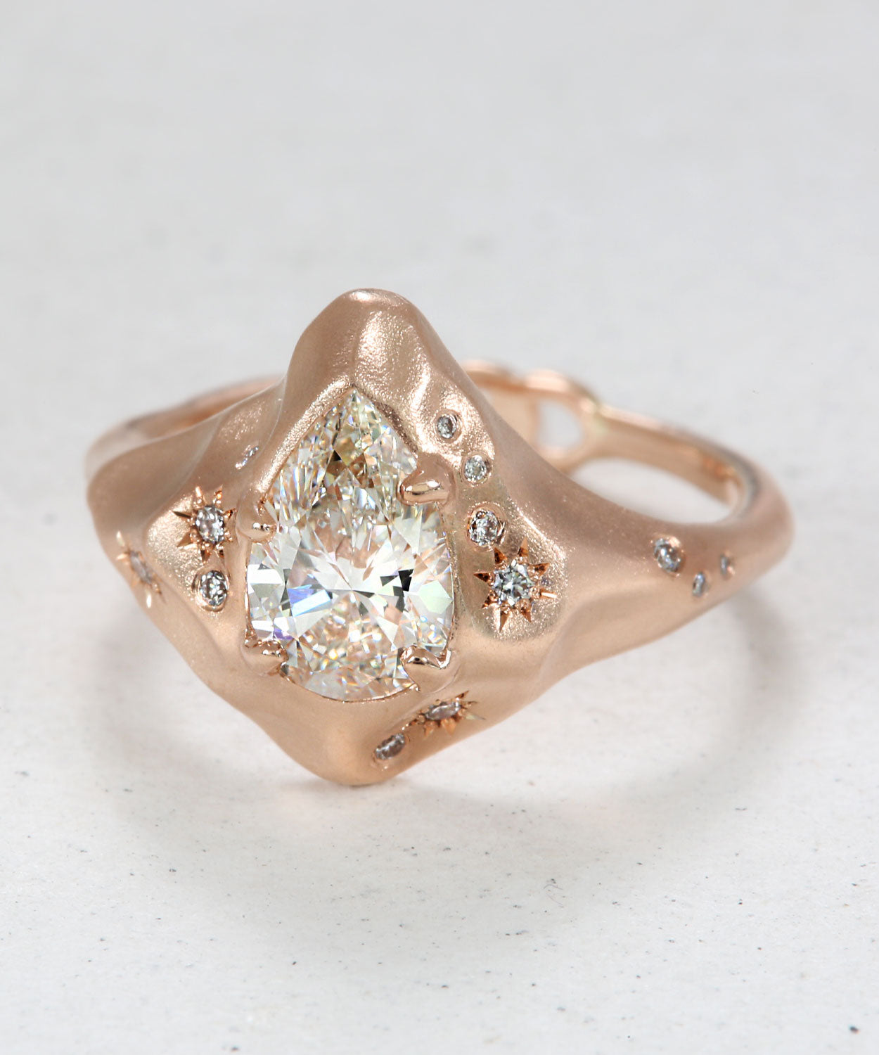 Infinite Love Pear Shape Diamond Engagement Ring