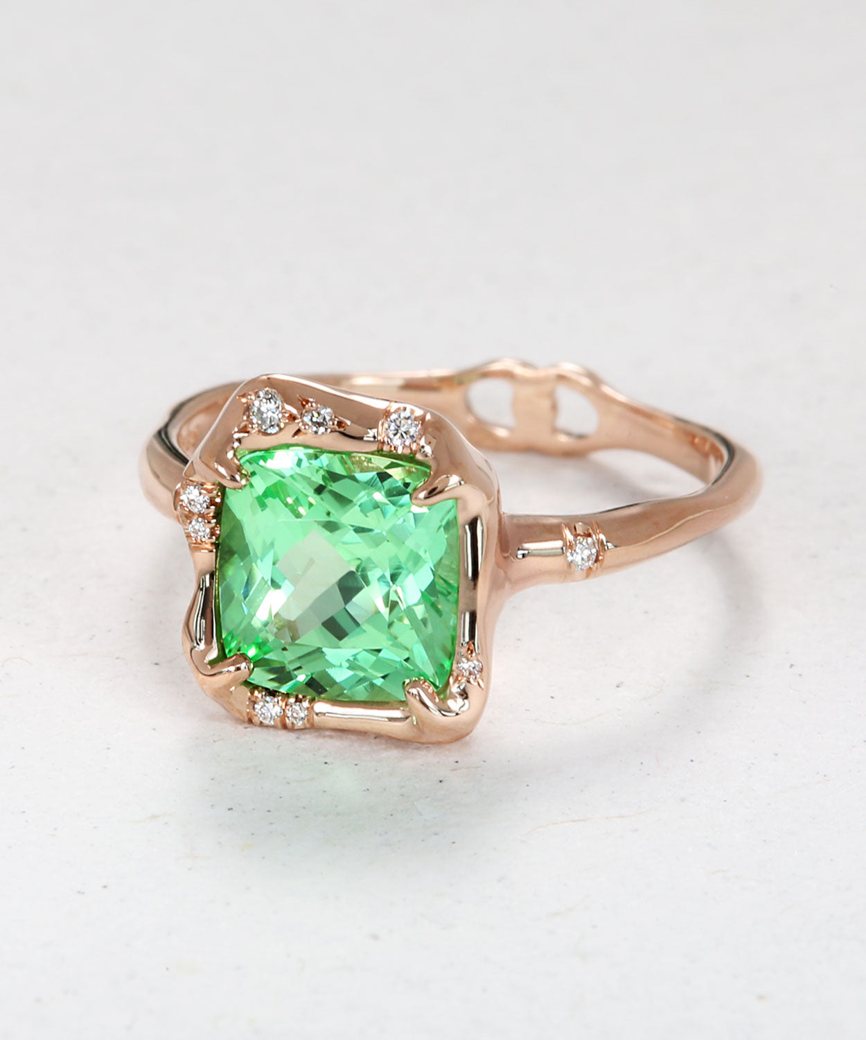 Infinite Love Teal Sapphire Engagement Ring
