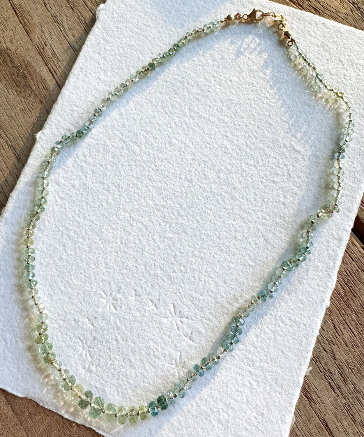 Luminous Aquamarine Faceted Bead Necklace