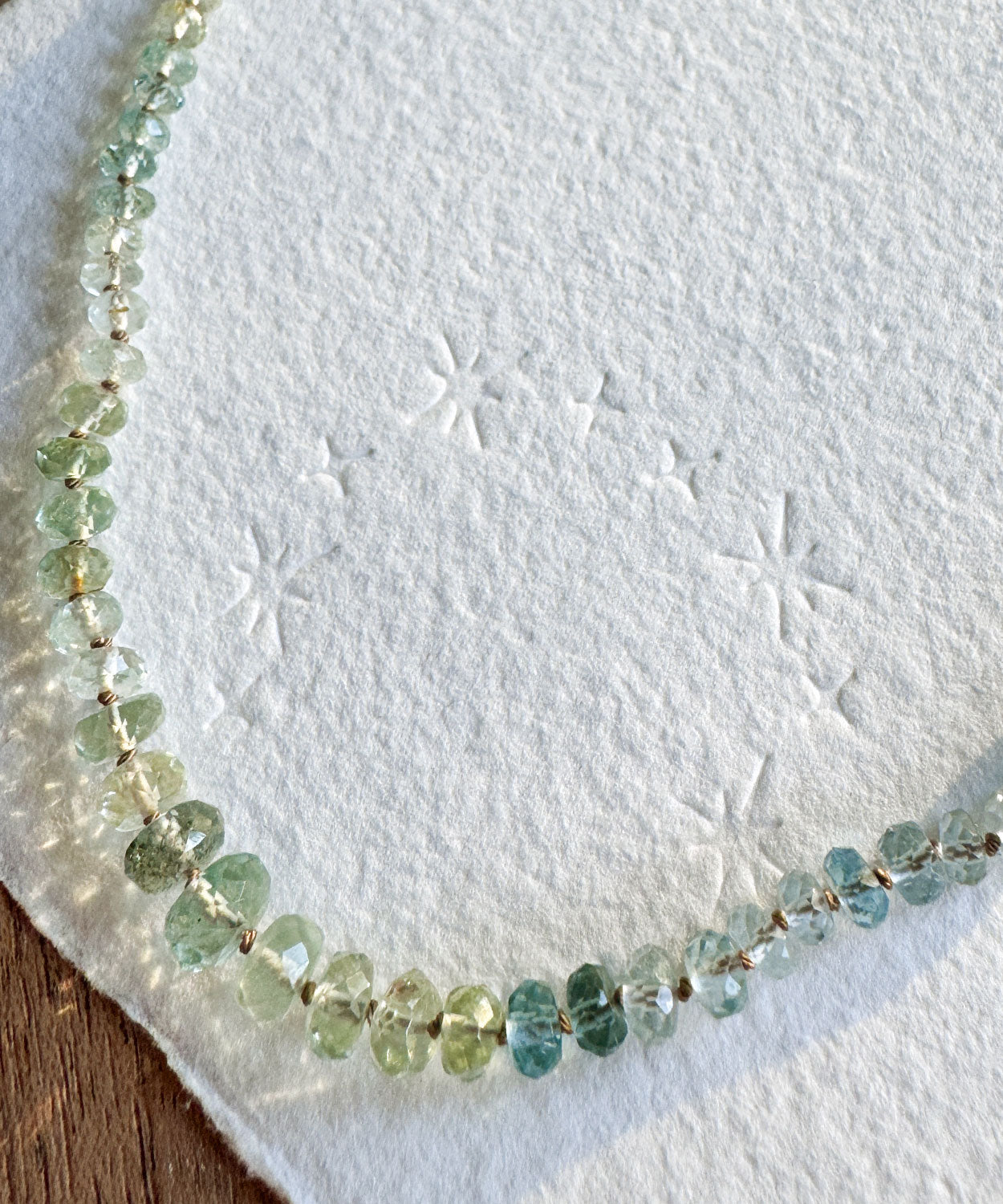 Luminous Aquamarine Faceted Bead Necklace