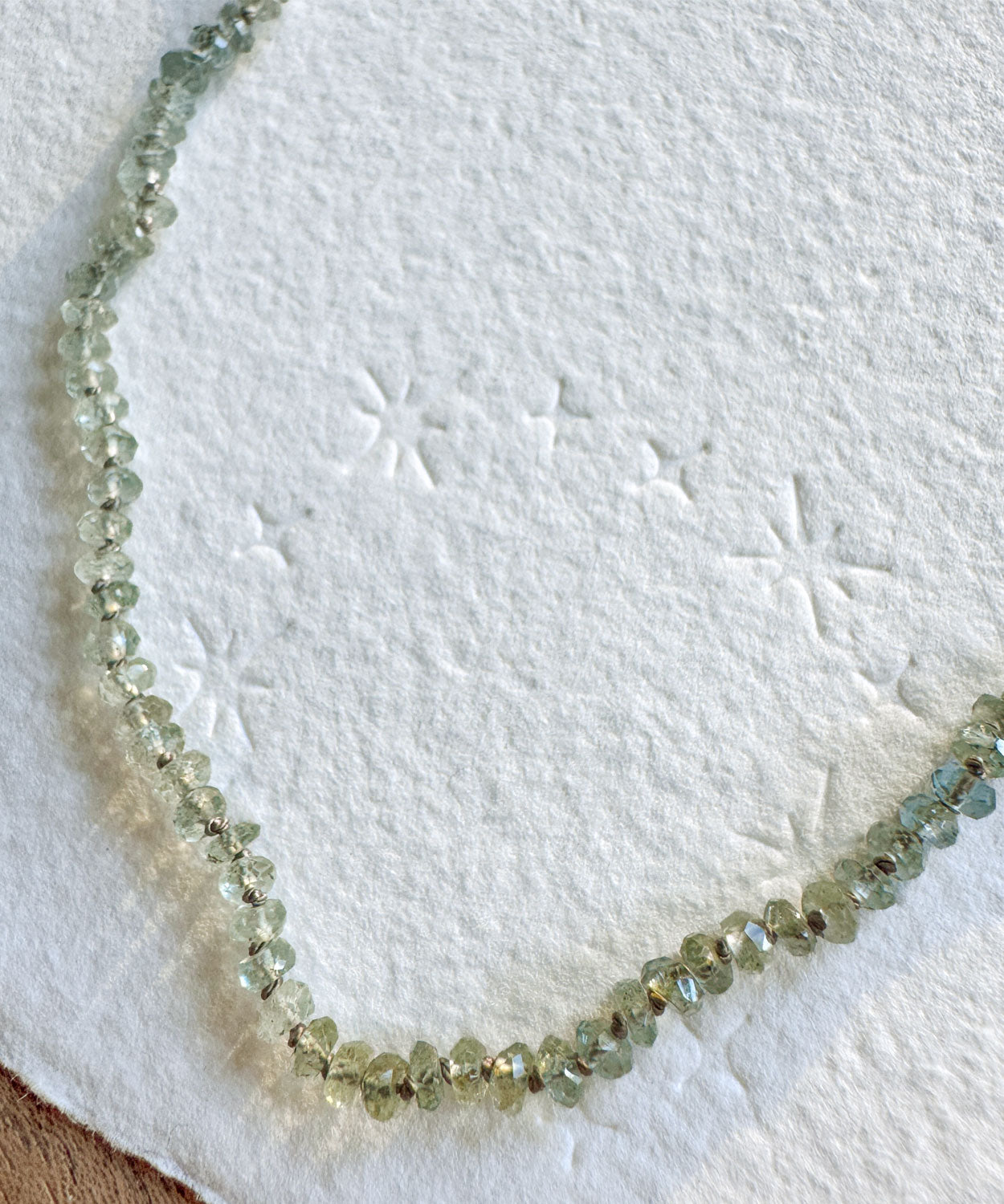 Luminous Cerulean Sapphire Bead Necklace