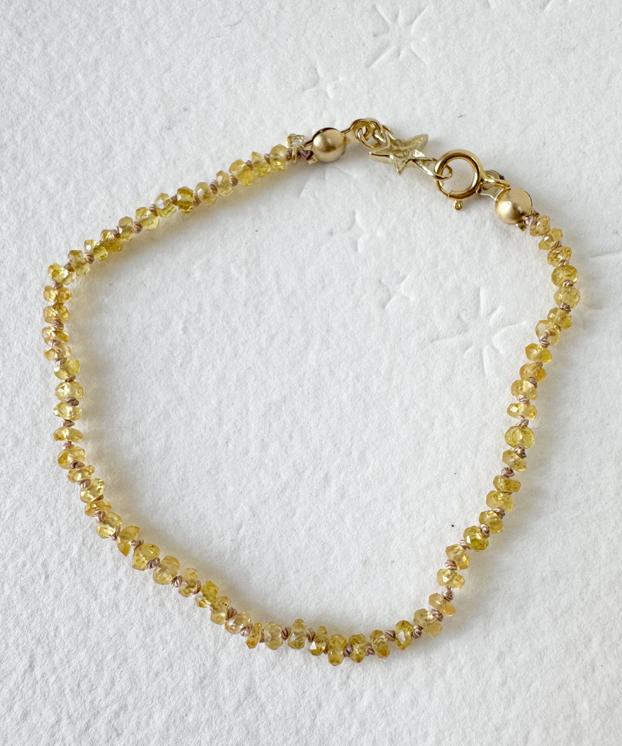 Luminous Yellow Sapphire Bead Bracelet