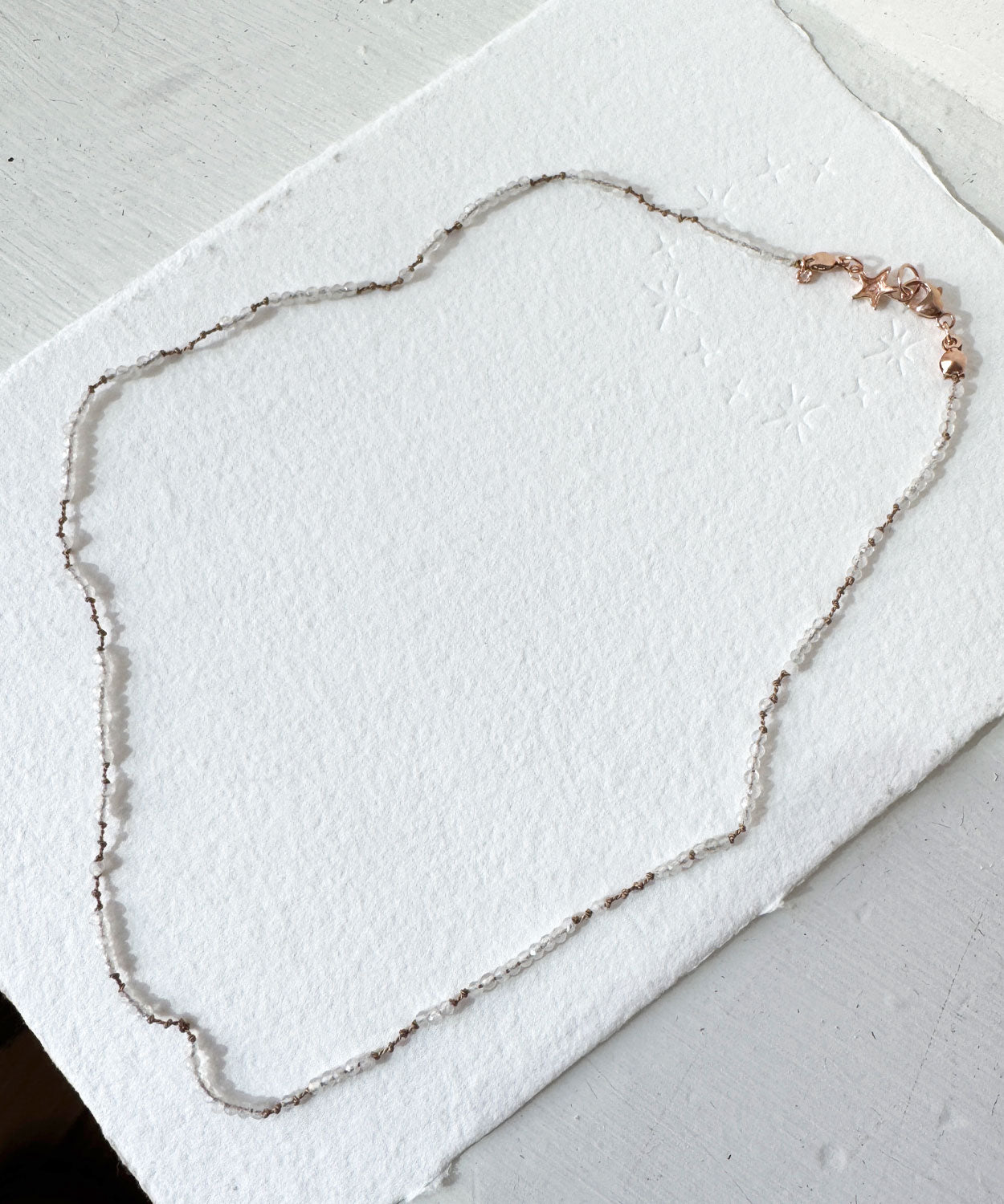 Moonstone Constellation Faceted Bead Necklace