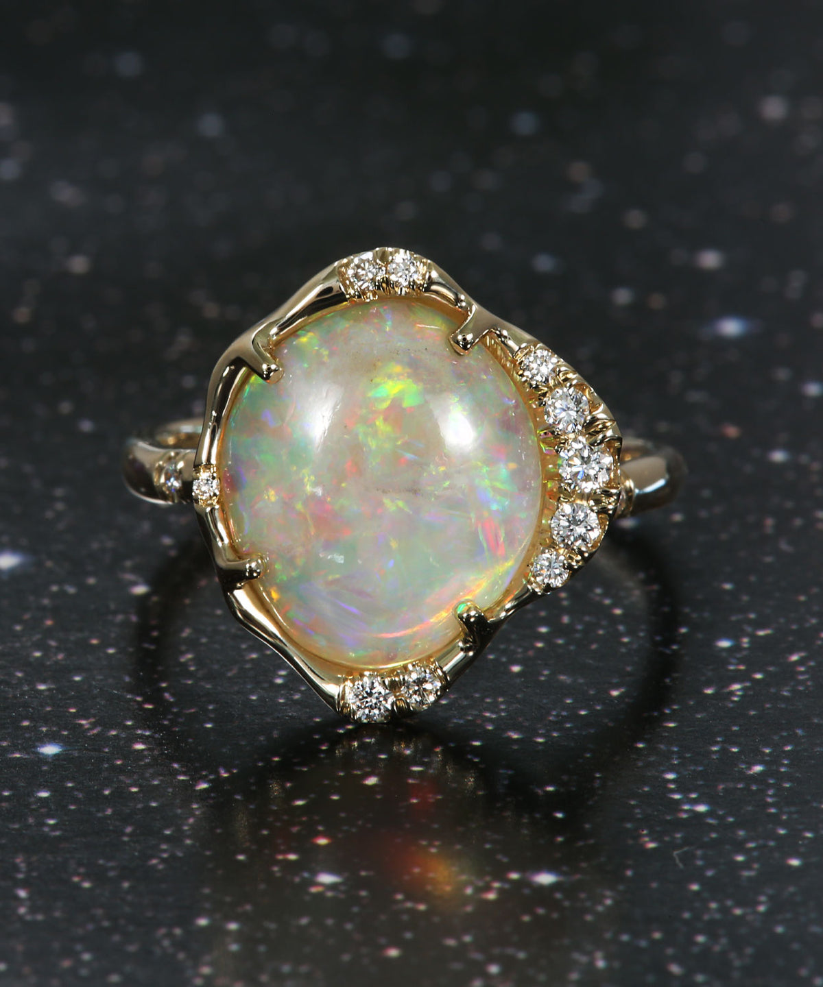 Stardust Glittering Dream Glow Opal Ring