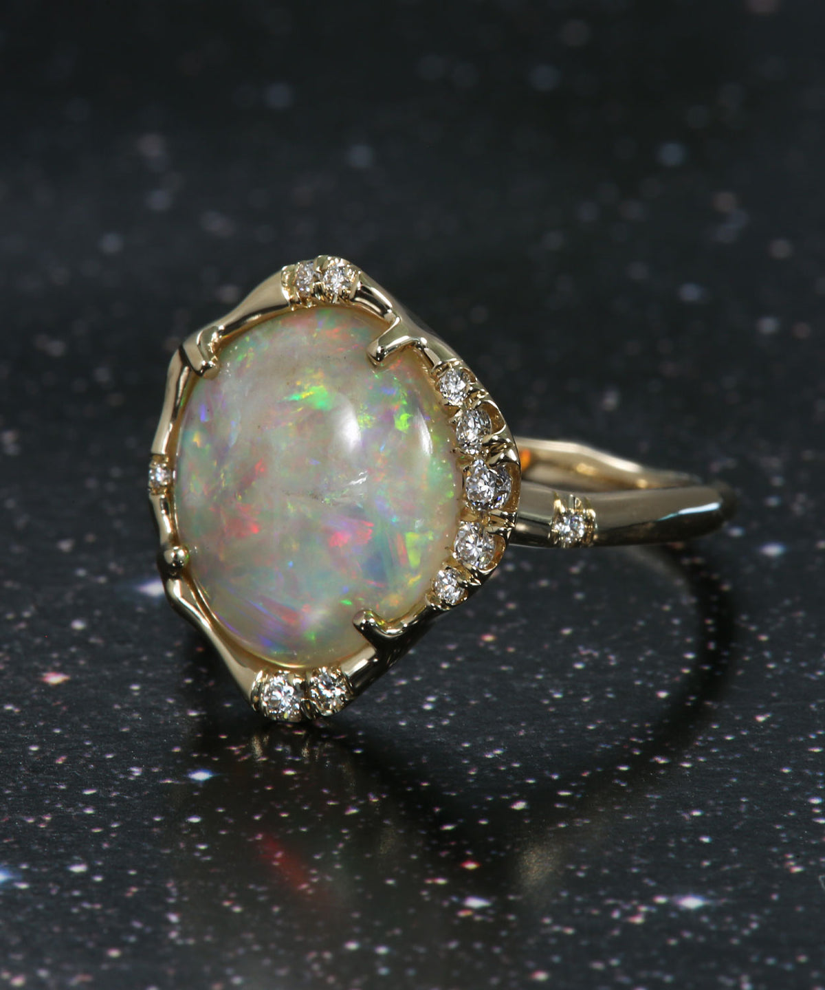 Stardust Glittering Dream Glow Opal Ring