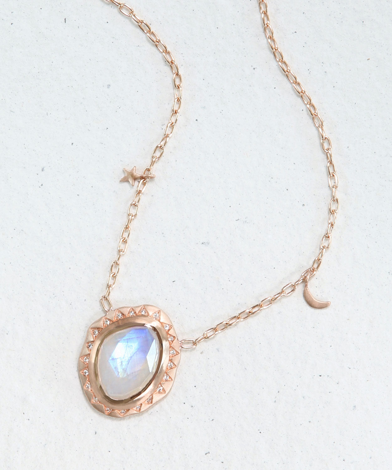 Moon-Glow Charm Necklace