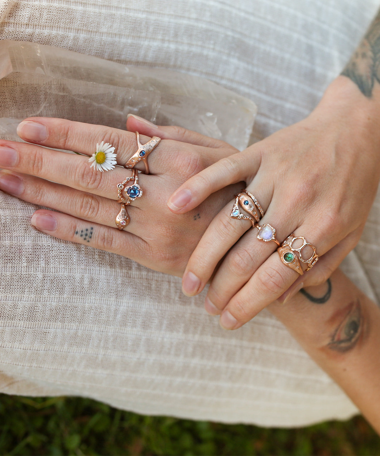 Star Etched Signet Ring