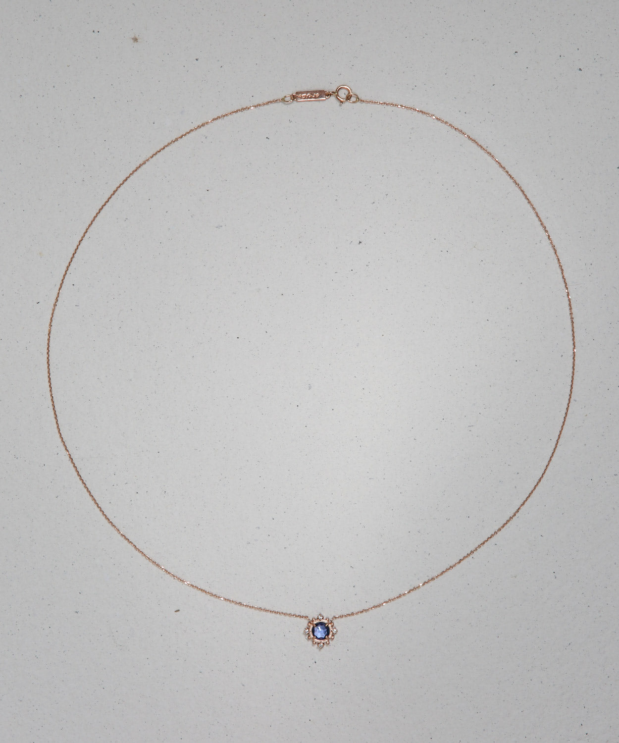 Blue Sapphire Burst Necklace