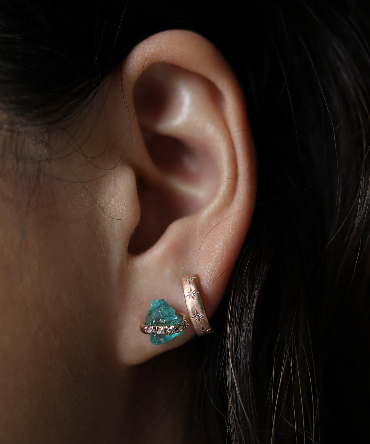 Star Hoop Earrings