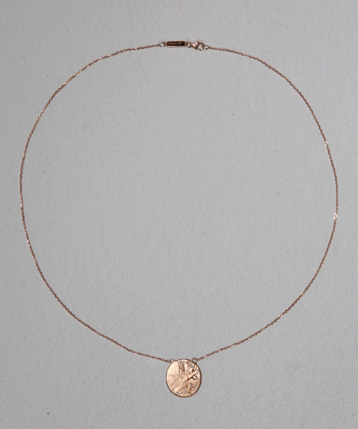 Diamond Moon Disc Necklace