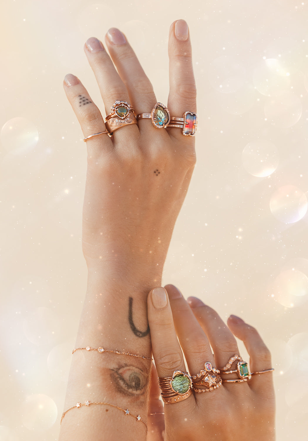 Tiny Opal Galaxy Band