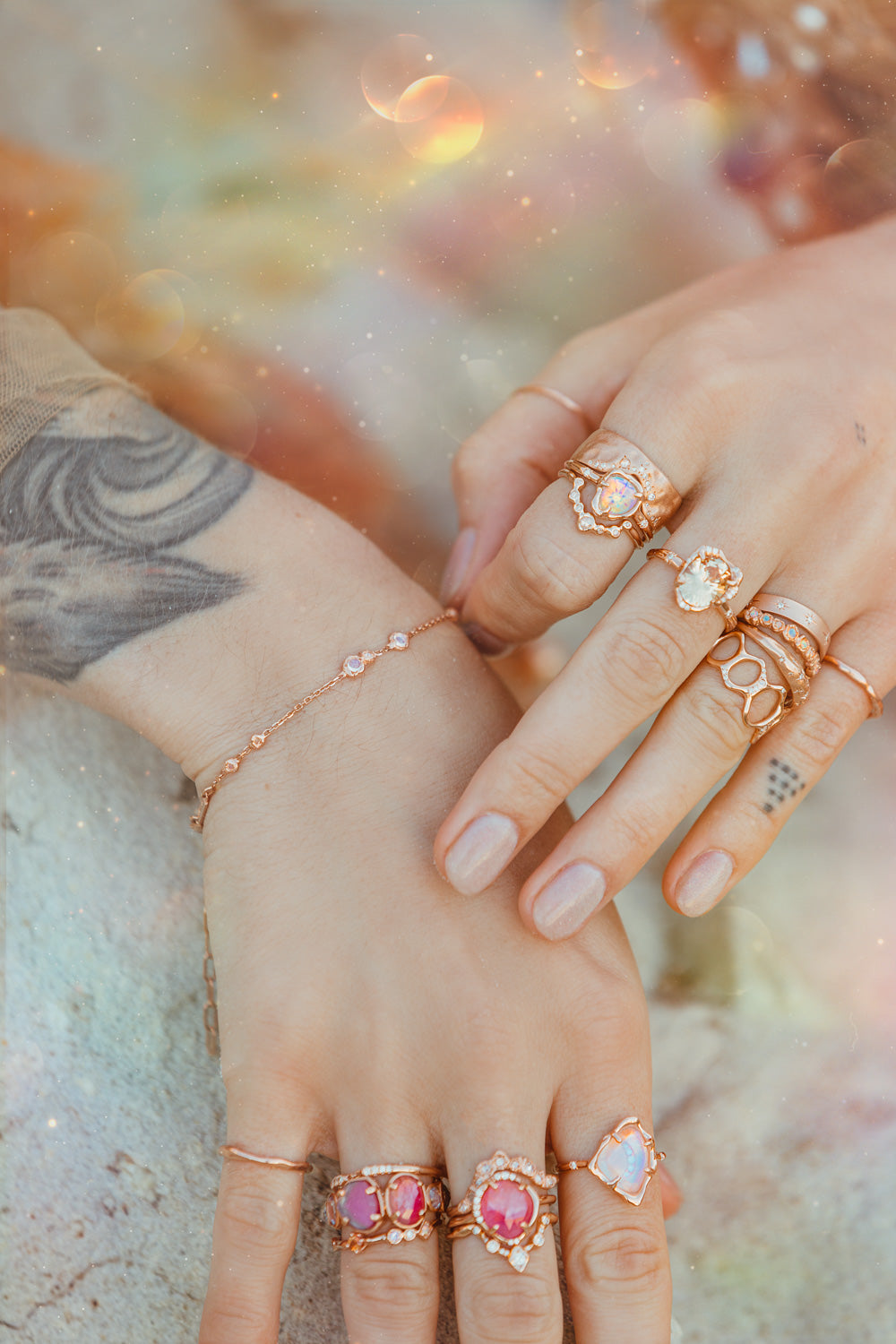 Tiny Opal Galaxy Band
