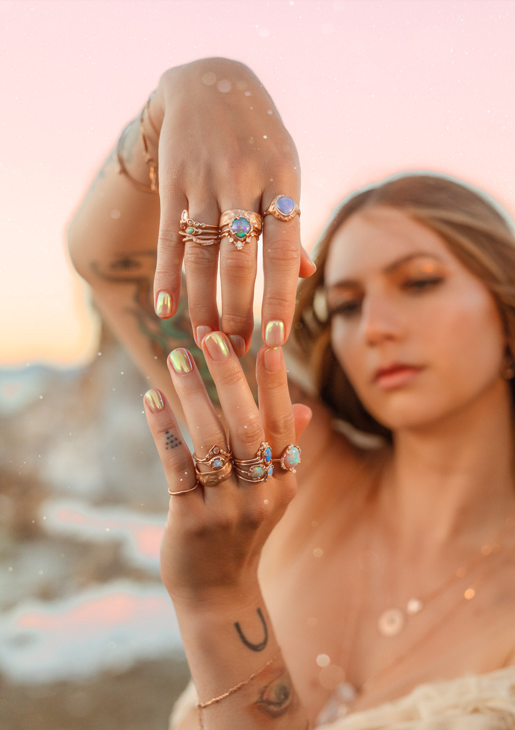 Trailing Diamond Stacking Band