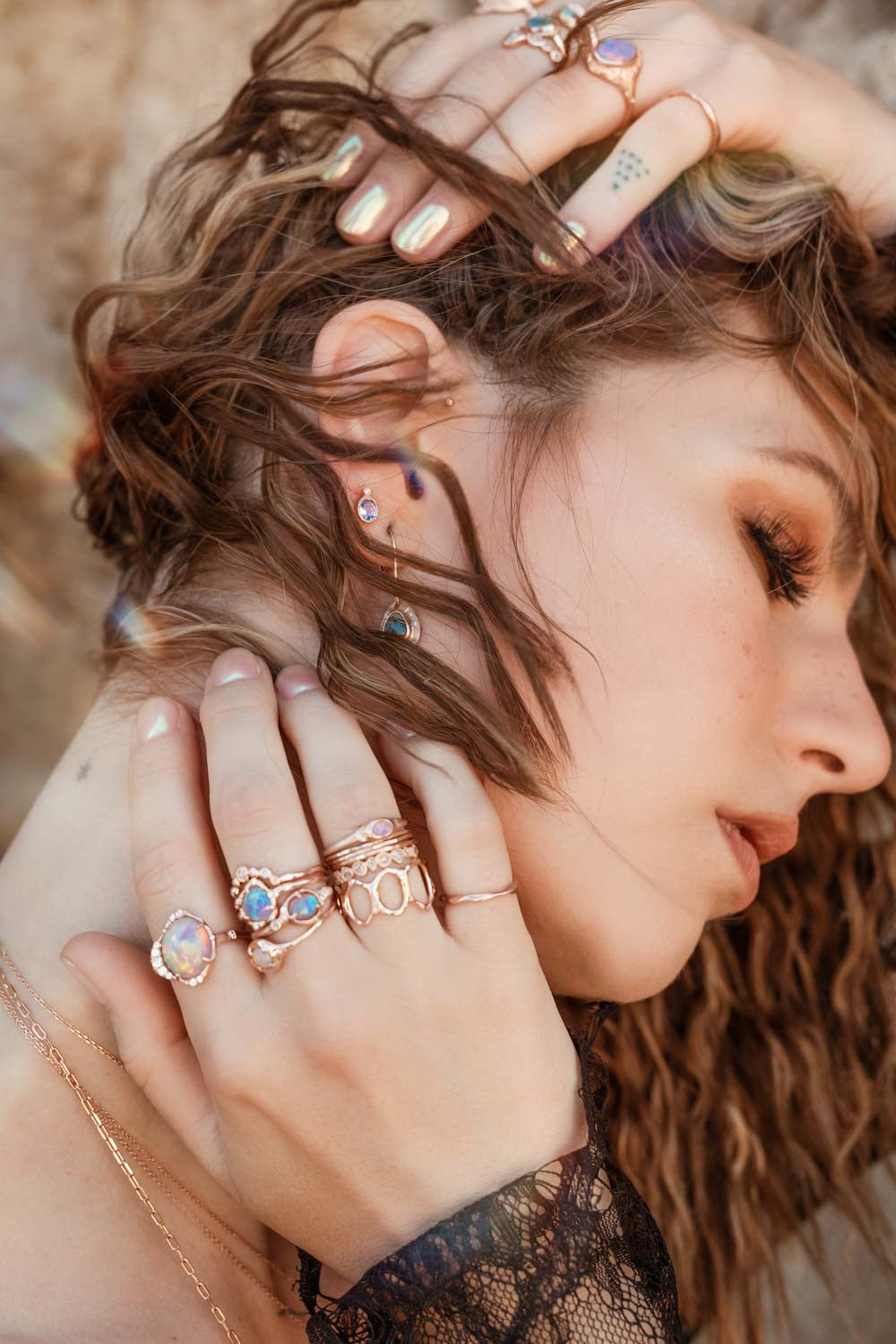 Stardust Ethiopian Opal Ring