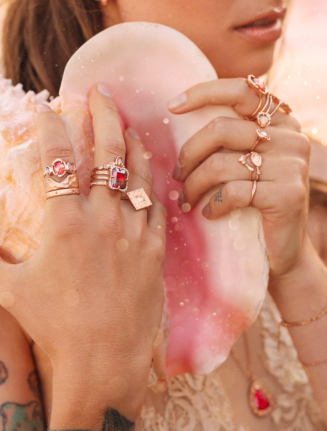 Trailing Diamond Stacking Band