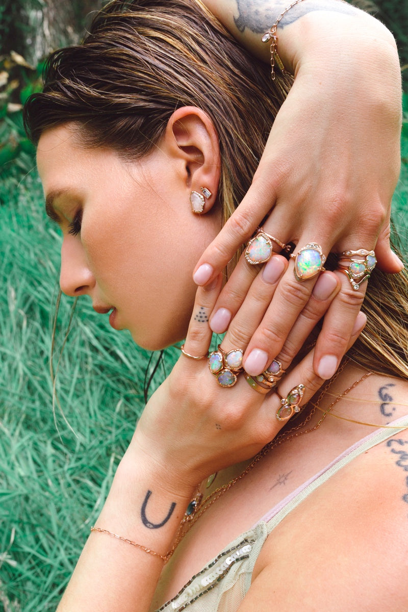 Aquamarine Milgrain Studs