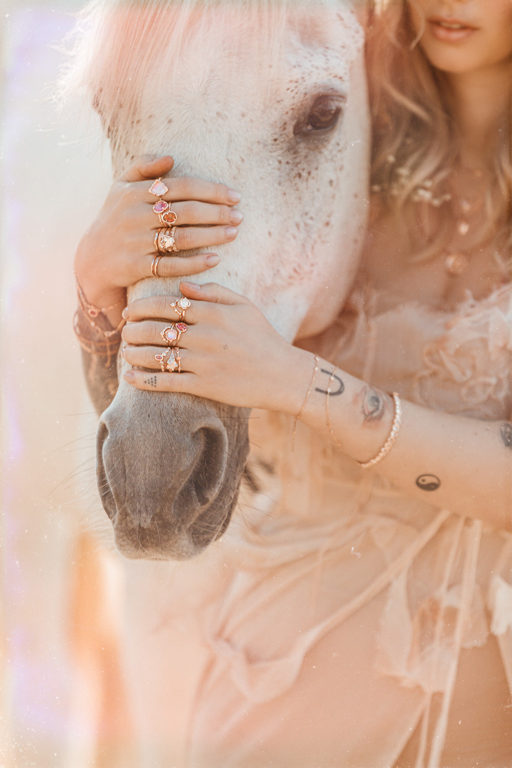 Cosmic Moonstone Light Ring