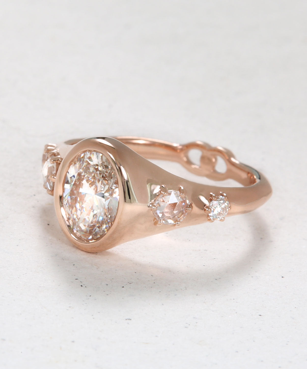 Infinite Love Oval Diamond Engagement Ring