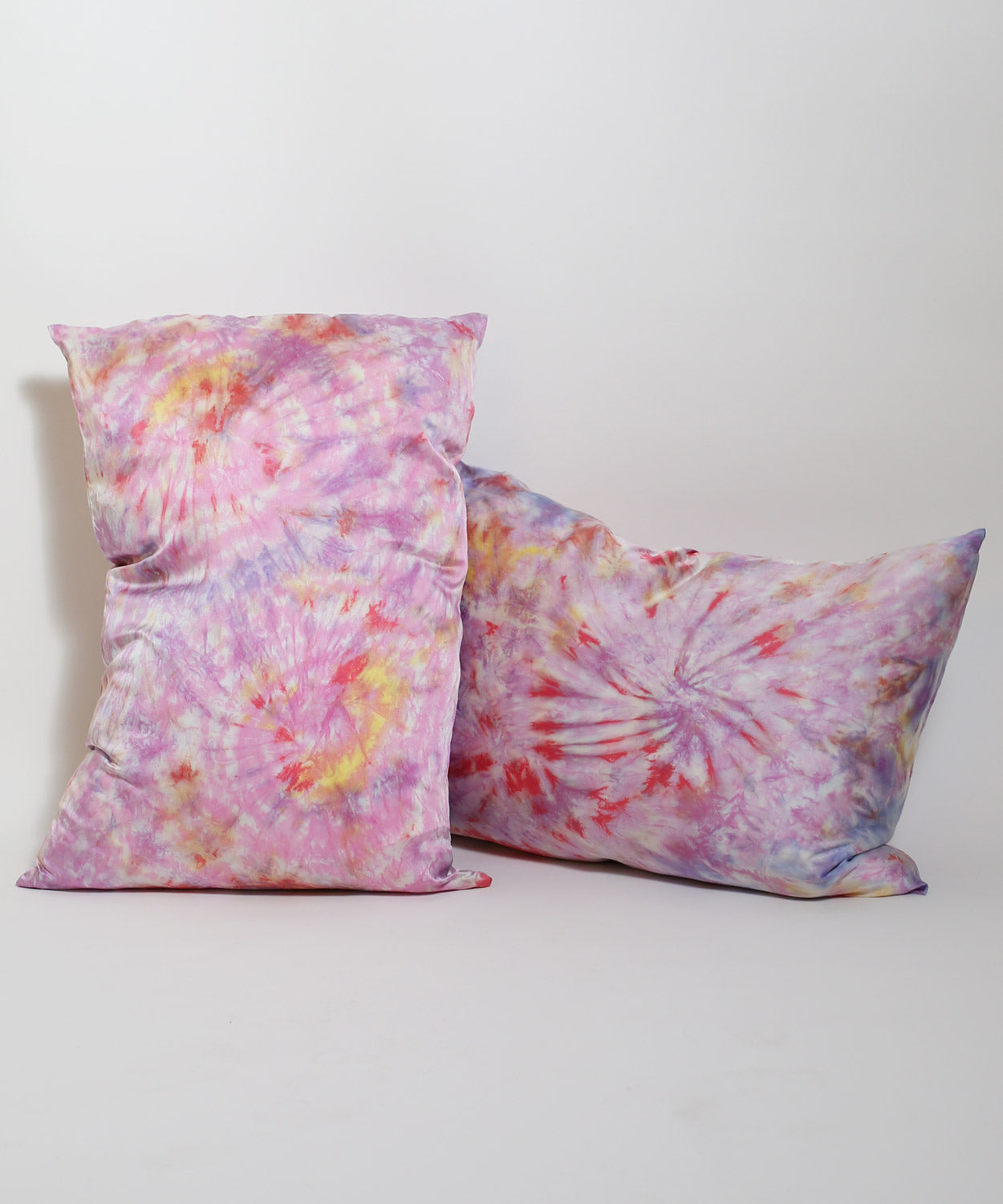 Hand Dyed Silk Pillowcase Set in Kaleidoscope