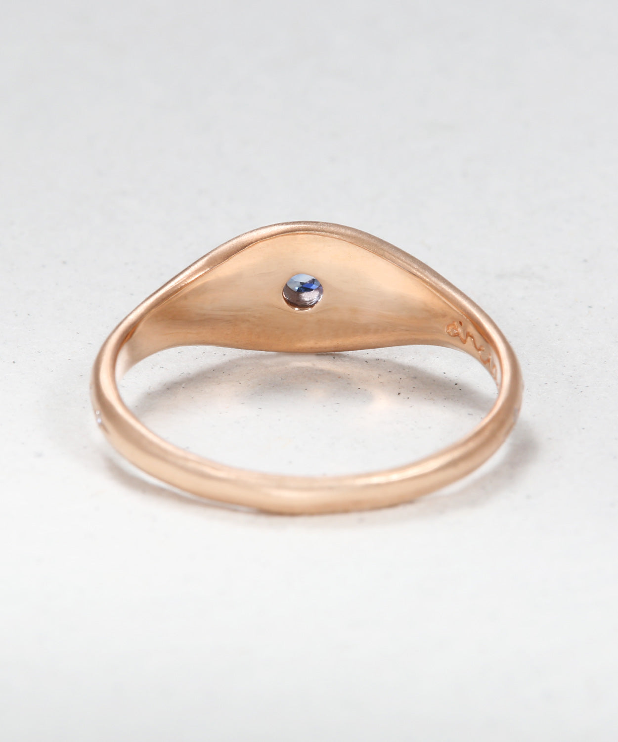 Moon Etched Signet Ring