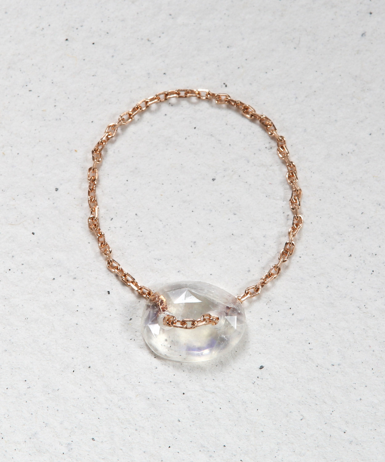 Moonstone Chain Ring