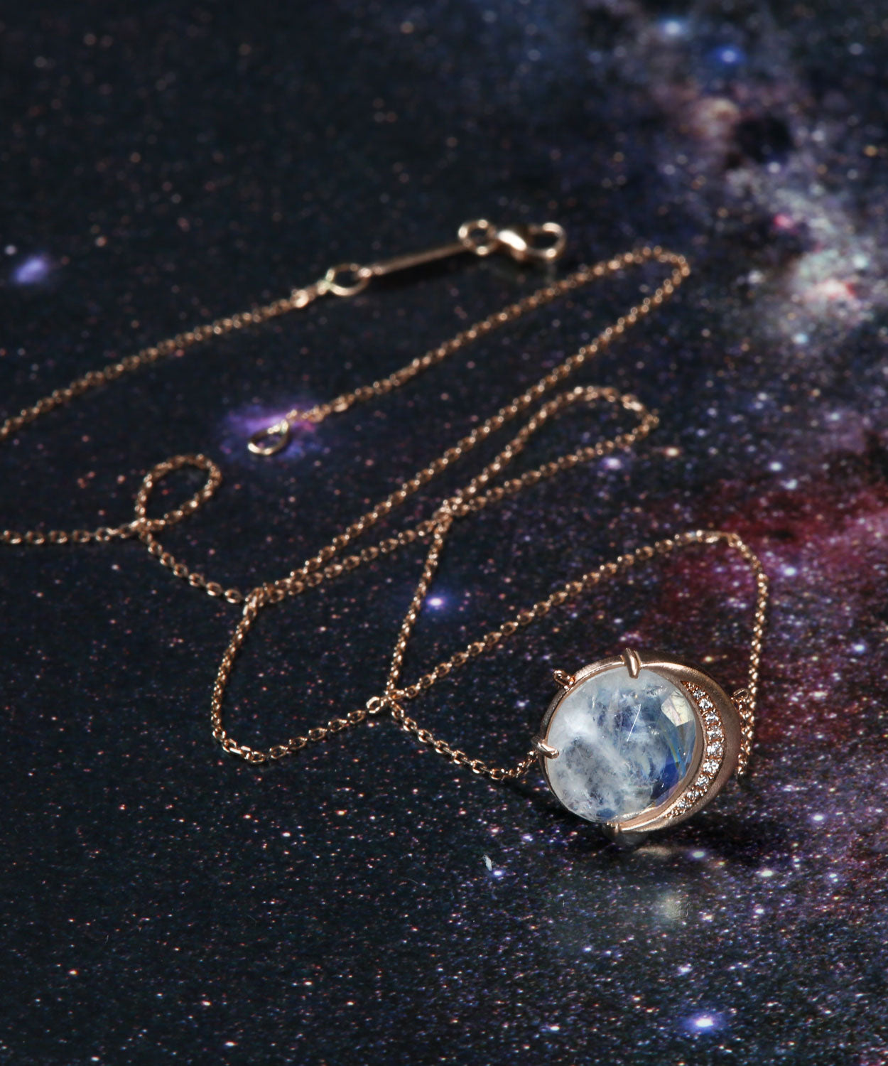 Rainbow Moon Phase Necklace