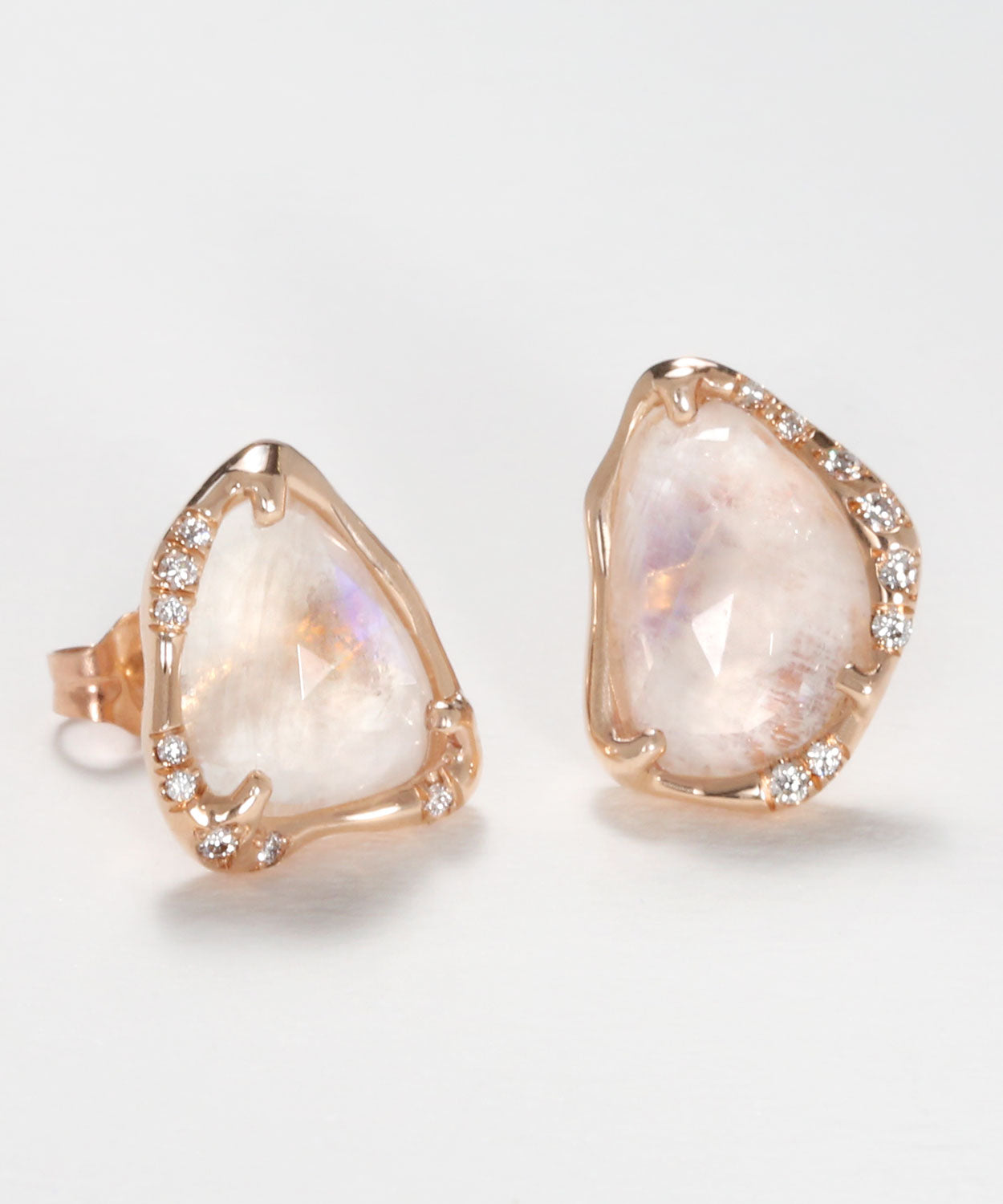 Moonstone Slice Earrings