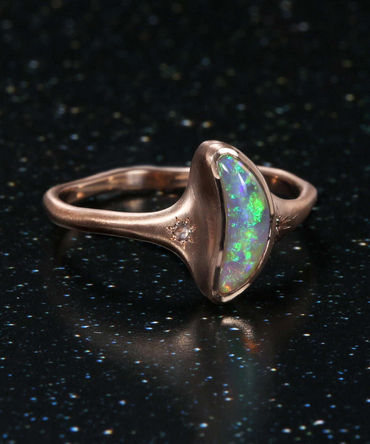 Nana Moon Transparent Crystal Opal Ring