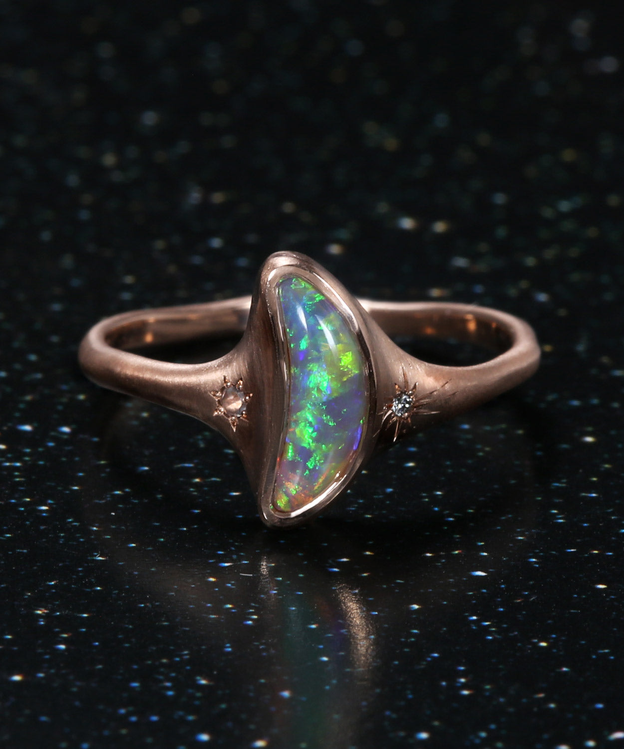 Nana Moon Transparent Crystal Opal Ring