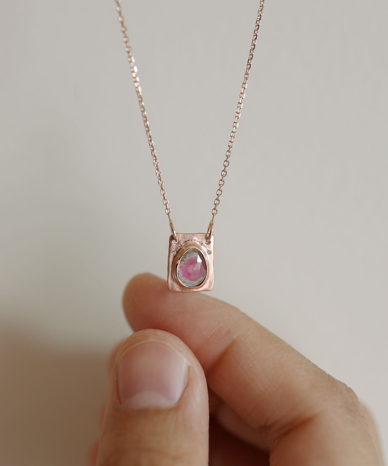 Pear Shape Plate Necklace