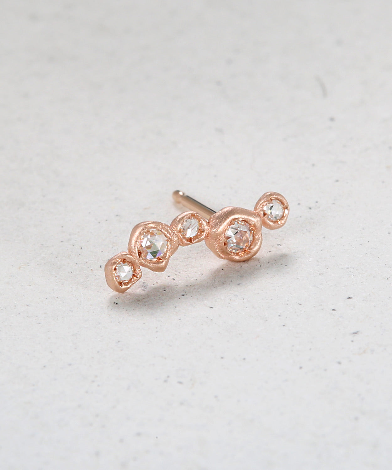 Rose Cut Diamond Penta Stud