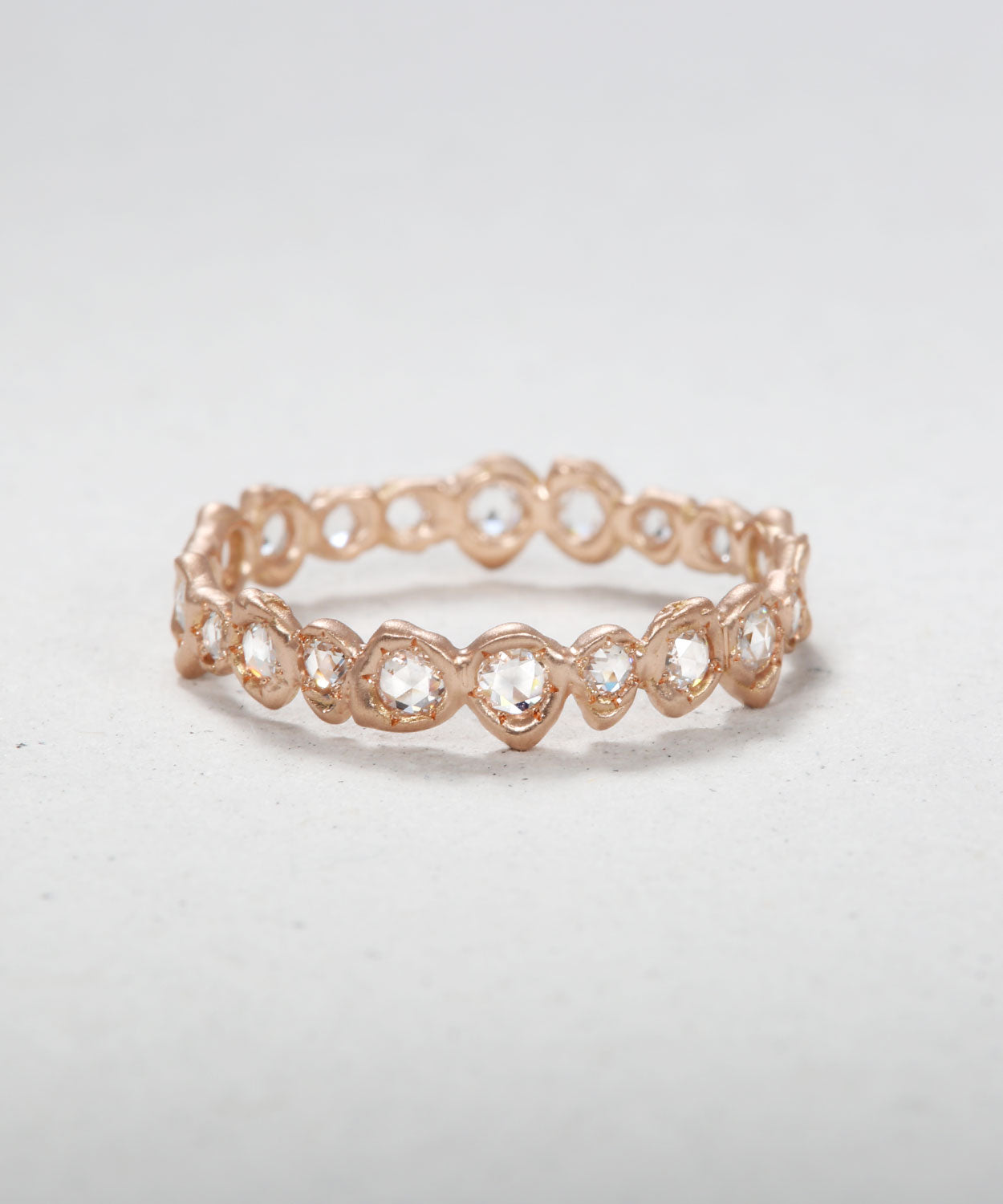 Rose Cut Diamond Eternity Band