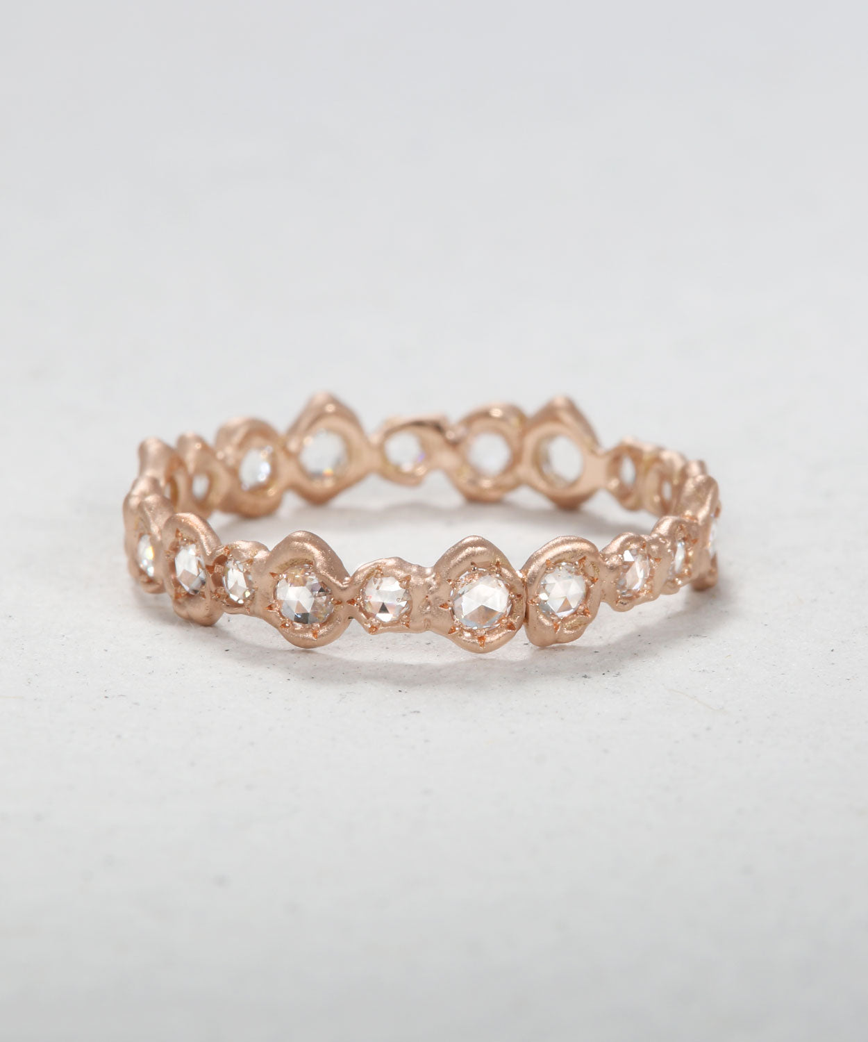 Rose Cut Diamond Eternity Band