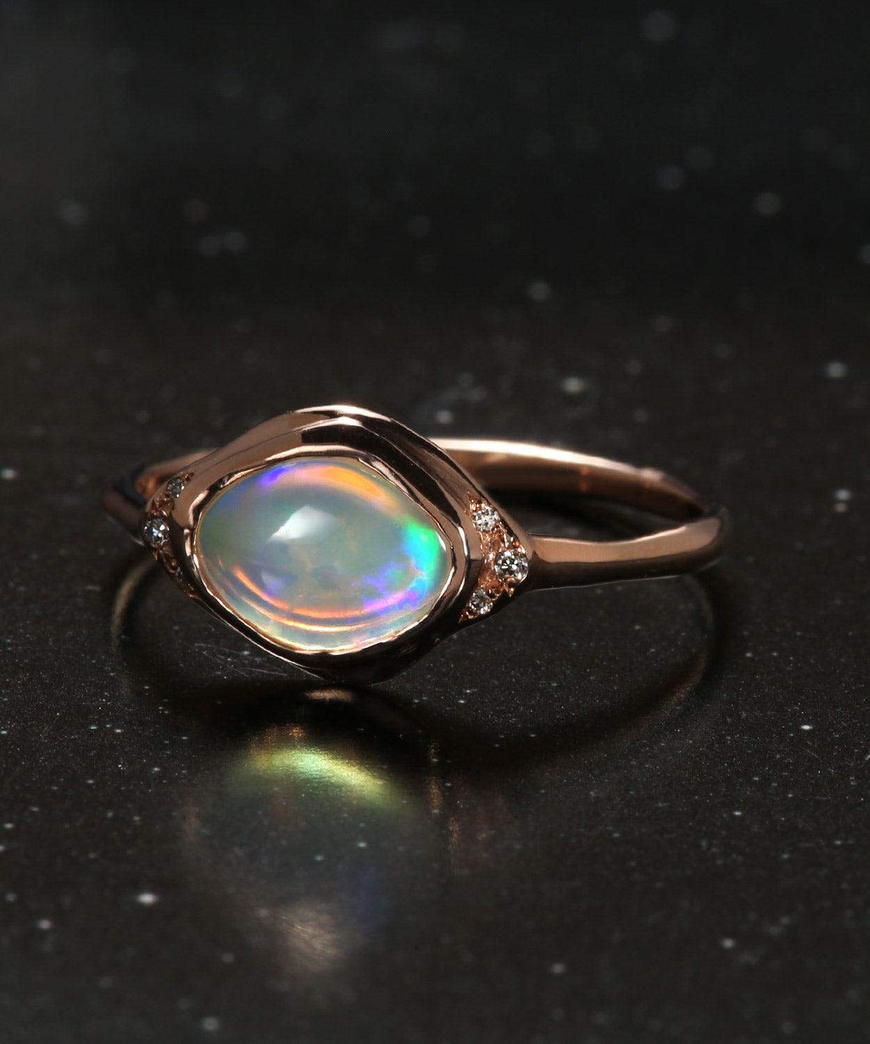 Seeing Eye Fluorescent Flash Opal Ring