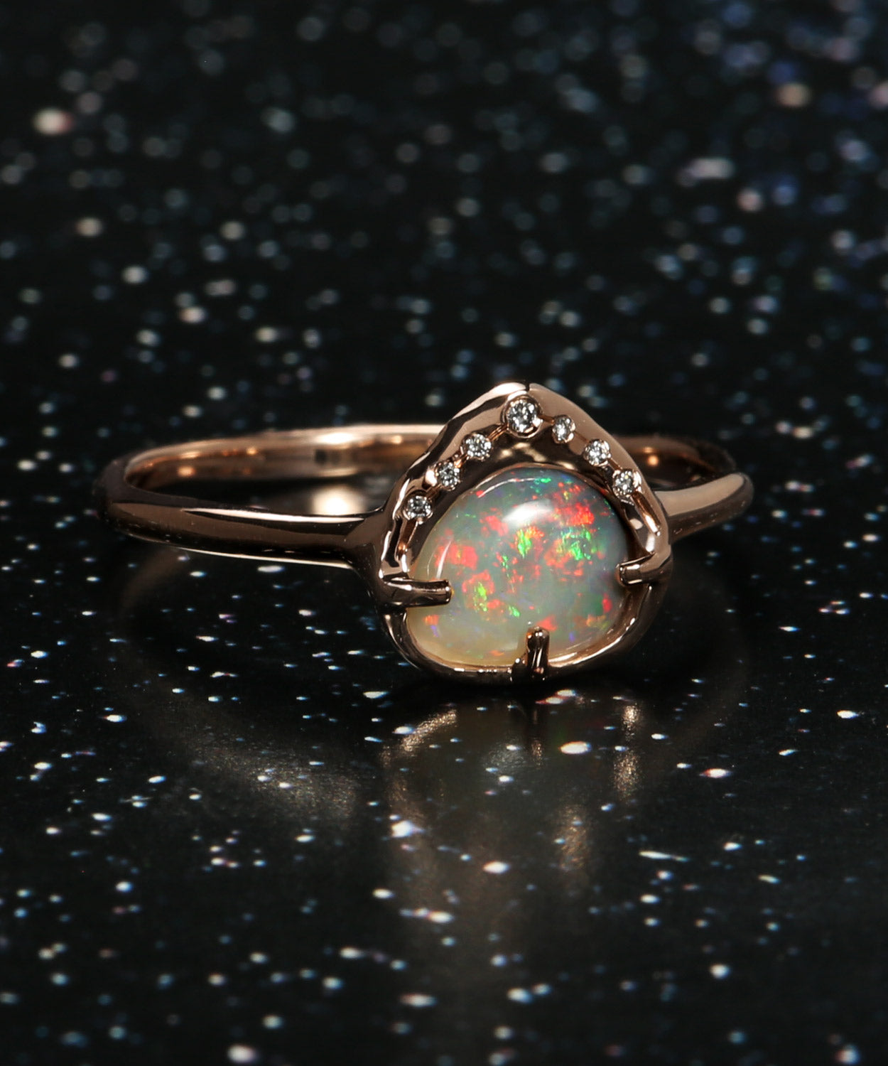 Sky Shower Sparkle Flash Opal Ring