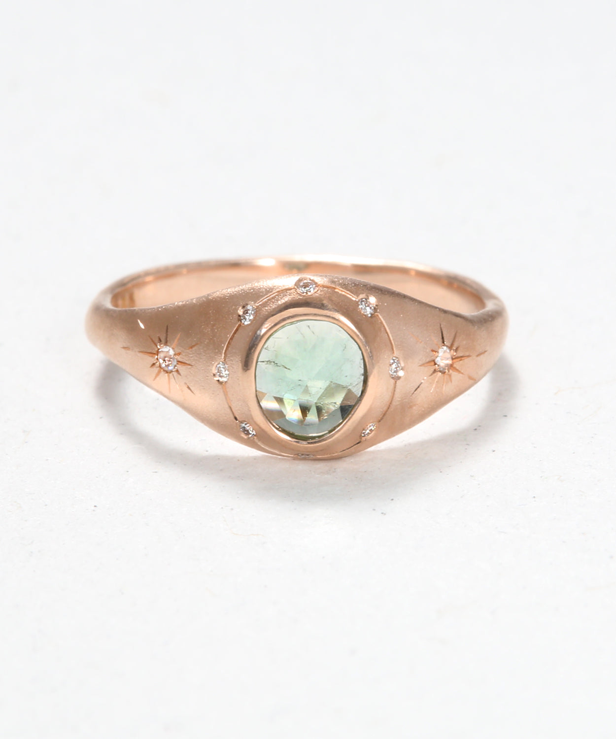 Star Etched Signet Ring