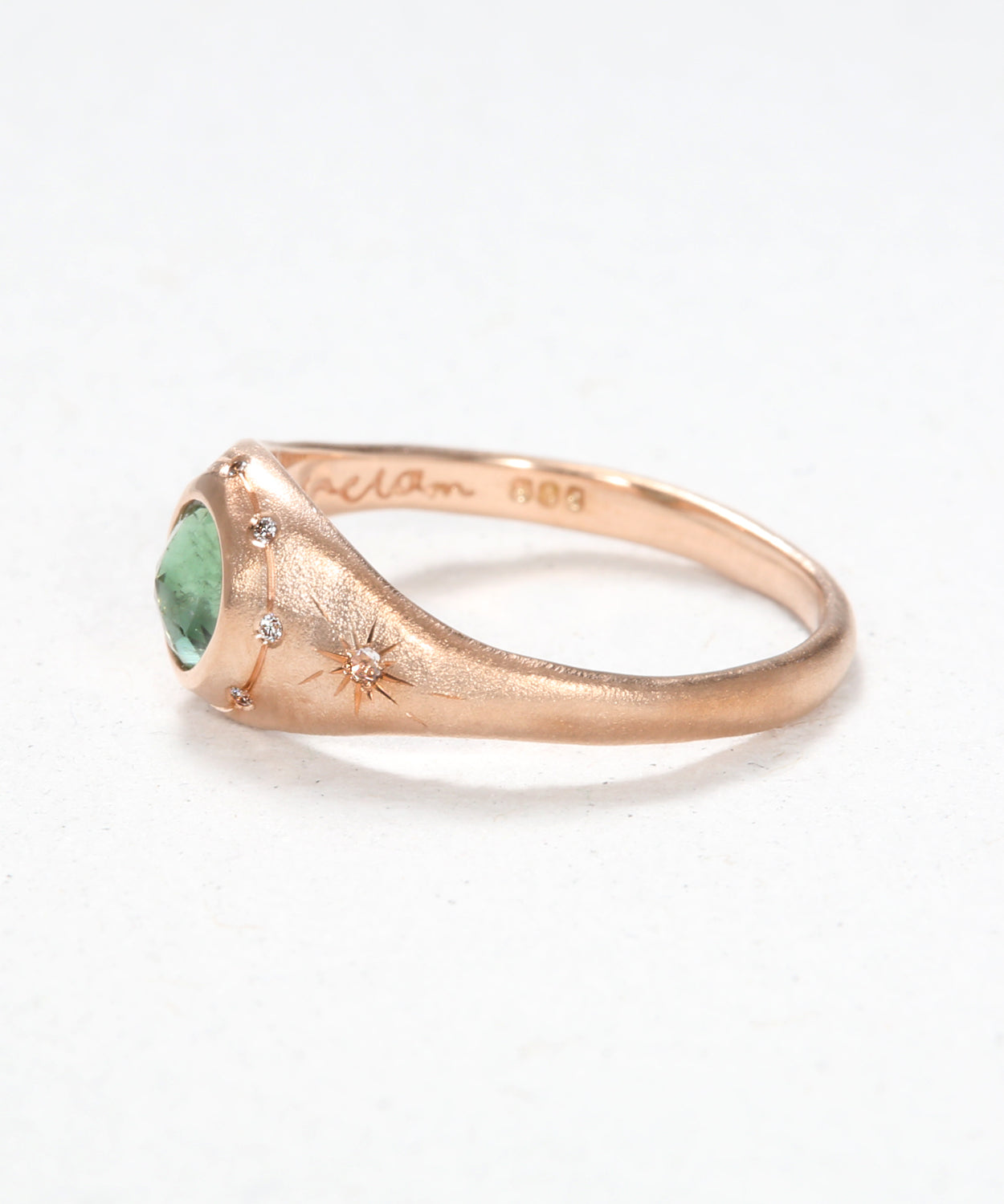 Star Etched Signet Ring