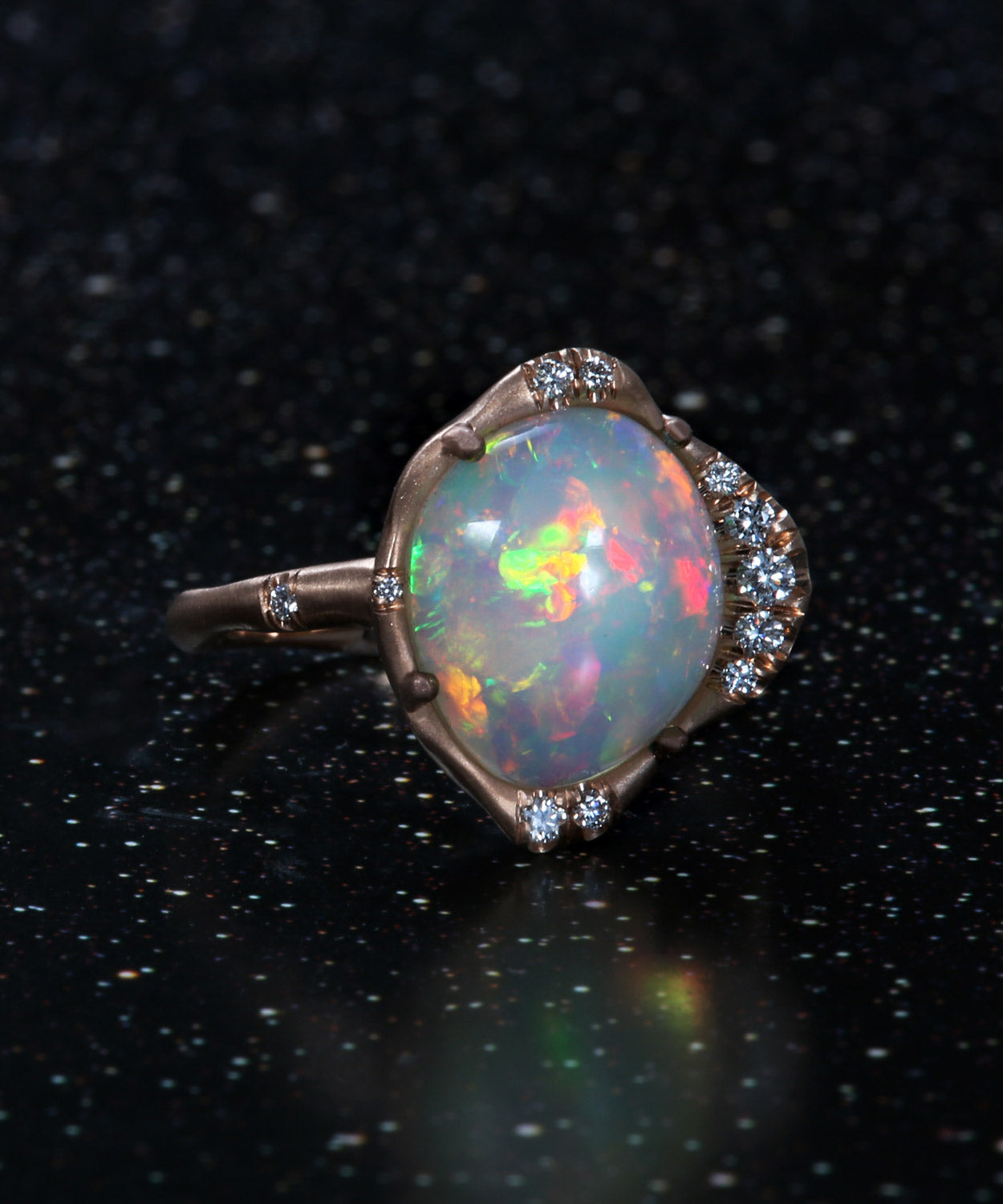 Stardust Ethiopian Opal Ring