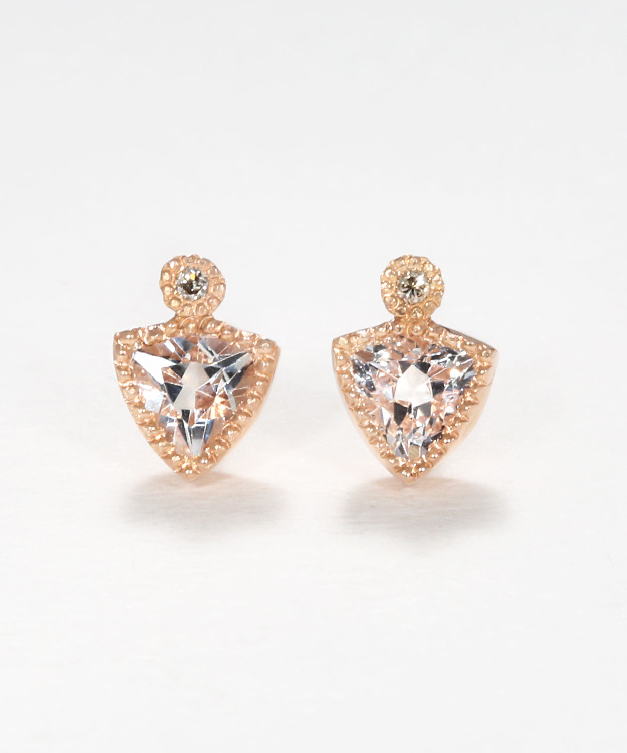 Topaz Milgrain Studs