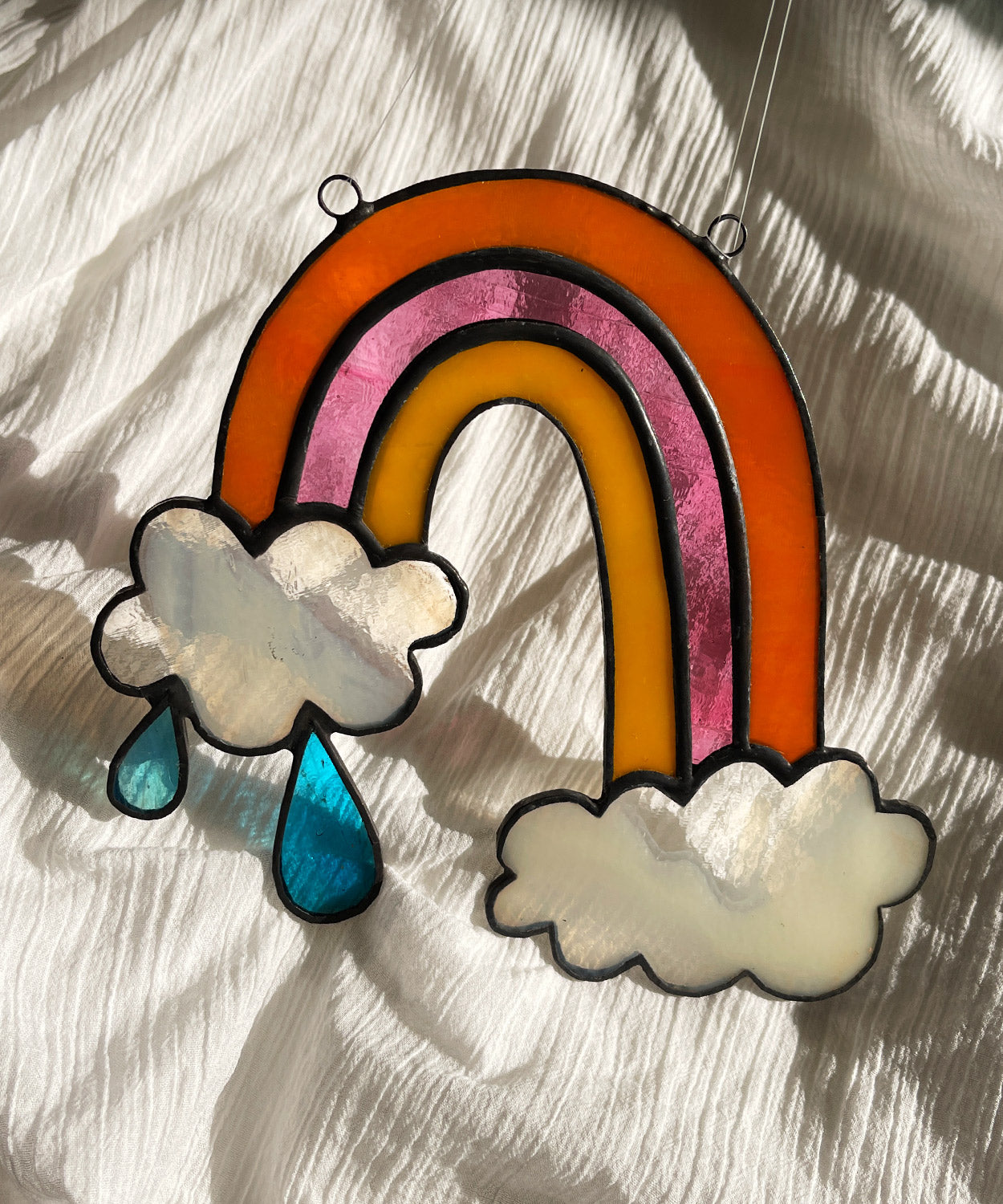 Handmade Rainbow Cloud Stained Glass